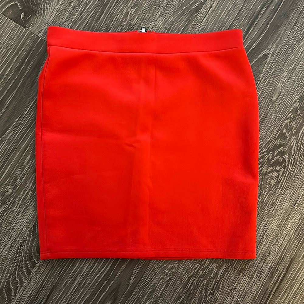 Red mini skirt